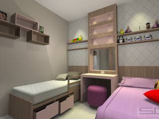 Painel Quarto meninas, SDA projetos SDA projetos Girls Bedroom MDF