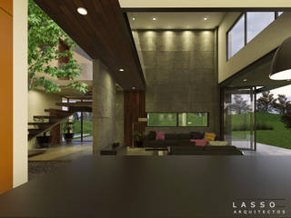 casa R O M P E R, lassoarq lassoarq Modern Corridor, Hallway and Staircase Concrete