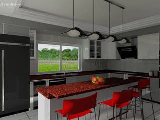 Modelagem de cozinha, Oliveira 3D design Oliveira 3D design Nowoczesna kuchnia