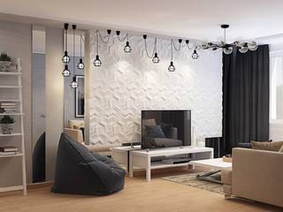 Дизайн-проект квартиры в Энгельсе (77.5 м.кв.), ДизайнМастер ДизайнМастер Industrial style living room