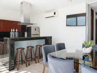"PROYECTO CB36", PORTO Arquitectura + Diseño de Interiores PORTO Arquitectura + Diseño de Interiores Mediterranean style kitchen