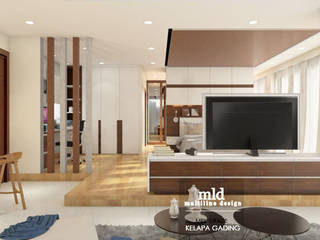 Master Bedroom Design Kelapa Gading - Mediterania, Multiline Design Multiline Design Quartos modernos Contraplacado Acabamento em madeira
