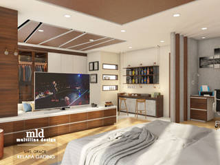 Master Bedroom Design Kelapa Gading - Mediterania, Multiline Design Multiline Design Quartos modernos