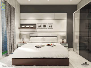 Guest Bedroom, Multiline Design Multiline Design Minimalistyczna sypialnia