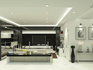 Family Room - Semarang, Multiline Design Multiline Design Salas de estar minimalistas