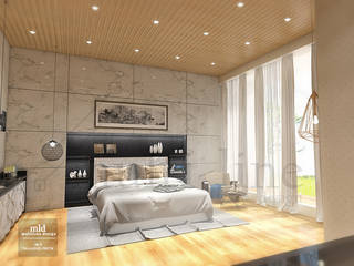 Master Bedroom - Tanjung priok, Multiline Design Multiline Design غرفة نوم