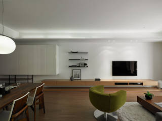 C宅_白。純, 沐禾設計事務所 沐禾設計事務所 Livings modernos: Ideas, imágenes y decoración