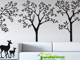 Home Interior Designers & Decorators In Ghaziabad & Greater Noida, Wallsfloor.com Wallsfloor.com Salas de jantar modernas Pele Cinzento
