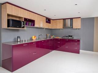 L-Shaped Modular Kitchen Designs In Ghaziabad, Noida & Greater Noida, Wallsfloor.com Wallsfloor.com Cozinhas modernas Madeira Efeito de madeira