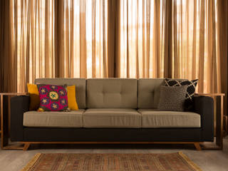 6th of October - Residence 2, Mazura Mazura Eclectic style living room Cotton Red