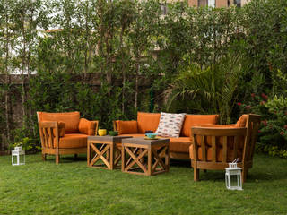 6th of October - Residence 2, Mazura Mazura Eclectic style garden Solid Wood Multicolored