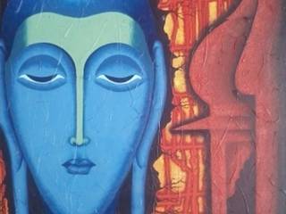 Avail “Buddha to leave our empire 2” Modern Painting by Sanjay Kumar Mochi, Indian Art Ideas Indian Art Ideas Інші кімнати