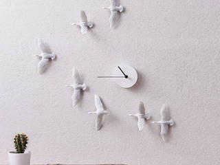 Living Room Wall Styling, Just For Clocks Just For Clocks Modern living room Ceramic