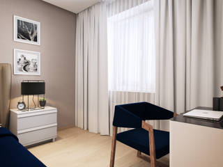 Apartment in Tomsk, EVGENY BELYAEV DESIGN EVGENY BELYAEV DESIGN Modern Bedroom