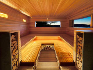 Hudson Valley Spa, andretchelistcheffarchitects andretchelistcheffarchitects Sauna