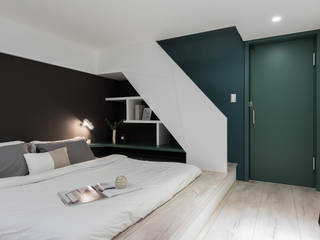 爵士藍調, 寓子設計 寓子設計 Modern style bedroom