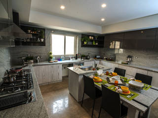 Family Kitchen, Micasa Design Micasa Design Küchenzeile Grau
