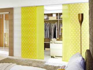 Flächenvorhänge, erfal GmbH & Co. KG erfal GmbH & Co. KG Eclectic style bedroom Yellow