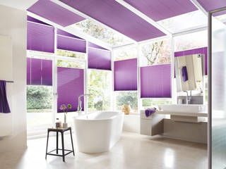 Plissees, erfal GmbH & Co. KG erfal GmbH & Co. KG Modern bathroom Purple/Violet