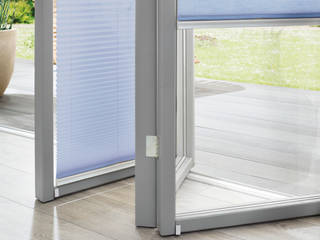 SMART Plissees, erfal GmbH & Co. KG erfal GmbH & Co. KG Minimal style window and door Blue