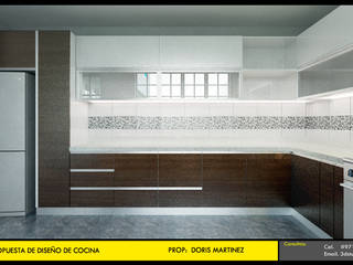 Diseño de Cocina Ilo, Moquegua - Peru, F9.studio Arquitectos F9.studio Arquitectos Kitchen units Chipboard