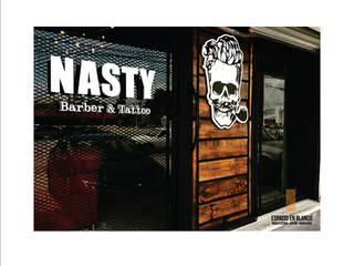 Nasty / Barber Shop , Espacio en Blanco Espacio en Blanco Bares y clubs de estilo industrial