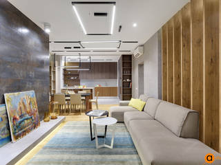 Функциональный простор, Artichok Design Artichok Design Industrial style living room