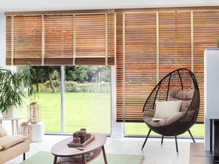Holzjalousien, erfal GmbH & Co. KG erfal GmbH & Co. KG Rustic style living room Wood Brown