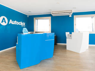 The company AutoClick Rent a Car puts its trust in KRION for the desks in its offices, KRION® Porcelanosa Solid Surface KRION® Porcelanosa Solid Surface Ruang Komersial