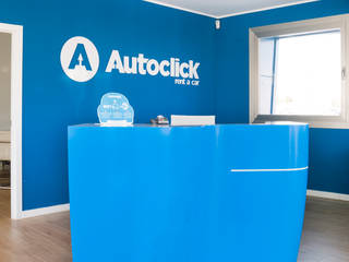 The company AutoClick Rent a Car puts its trust in KRION for the desks in its offices, KRION® Porcelanosa Solid Surface KRION® Porcelanosa Solid Surface Espacios comerciales