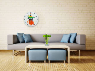 Living Room Wall Styling, Just For Clocks Just For Clocks Salones de estilo moderno Vidrio