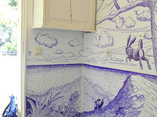 ​"Los voladores de cometas" / "The kite flyers"., Jorge Fin. Murals Jorge Fin. Murals Classic style bathrooms