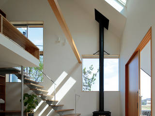 阿左美のいえ, arc-d arc-d Eclectic style corridor, hallway & stairs