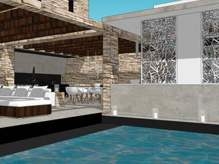 Villa contemporaine 2, Architecture interieure Laure Toury Architecture interieure Laure Toury Minimalistische Pools