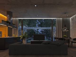 Марокко + минимализм, YOUSUPOVA YOUSUPOVA Living room Concrete