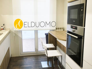 Cocina de estilo nórdico, ELDUOMO ELDUOMO Dapur built in