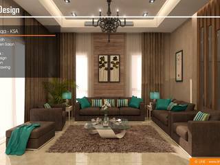 Villa Al Malqa, Line Designers Line Designers Modern Oturma Odası