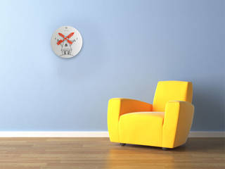 Living Room Wall Styling, Just For Clocks Just For Clocks Salas de estilo moderno Vidrio