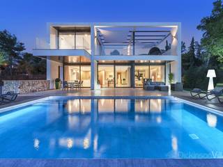 Construcción de una nueva Vivienda unifamiliar aislada con piscina en Alcudia (Mallorca), Diego Cuttone, arquitectos en Mallorca Diego Cuttone, arquitectos en Mallorca Maisons modernes Béton