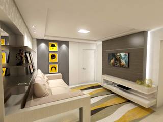 Projeto em Apartamento, Diel Ambientes Diel Ambientes Modern living room