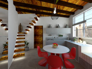 Mini appartamento in stile mediterraneo, IDlab IDlab مطبخ