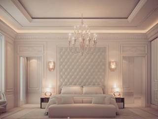 Bedroom Design in Dramatic Contrast, IONS DESIGN IONS DESIGN Chambre minimaliste Marbre Vert