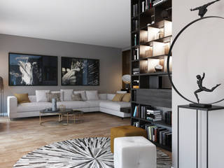 Absolutely Fabulous, DZINE & CO, Arquitectura e Design de Interiores DZINE & CO, Arquitectura e Design de Interiores غرفة المعيشة