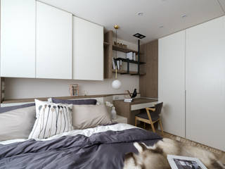 台南_住宅空間_德和大邁, Moooi Design 驀翊設計 Moooi Design 驀翊設計 Scandinavian style bedroom