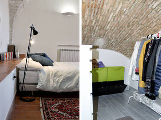 Recupero locali Chieti, Architetto Luigia Pace Architetto Luigia Pace Moderne Schlafzimmer Ziegel Weiß
