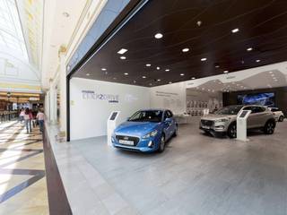 Spasvital trusts in KRION for the new Click2Drive concept from HYUNDAI, KRION® Porcelanosa Solid Surface KRION® Porcelanosa Solid Surface Espacios comerciales