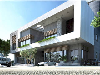 Villa exterior with Light modern style, VAVarchitecture VAVarchitecture Modern Evler