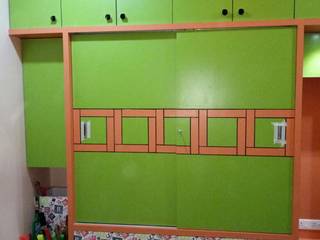 Kids Room at Laksh Icon Anand, AOM Interior AOM Interior Modern style bedroom Plywood Green