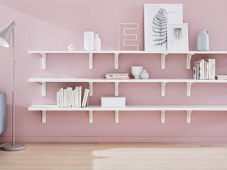 Designer Wall Shelves: Minimalistic and Trendy Designs, Regalraum UK Regalraum UK Skandinavische Wohnzimmer