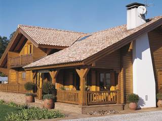 Casas de madera de estilo  por Rusticasa , Rústico   